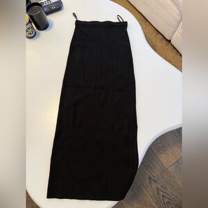 Altuzarra black ribbed knit midi skirt XS